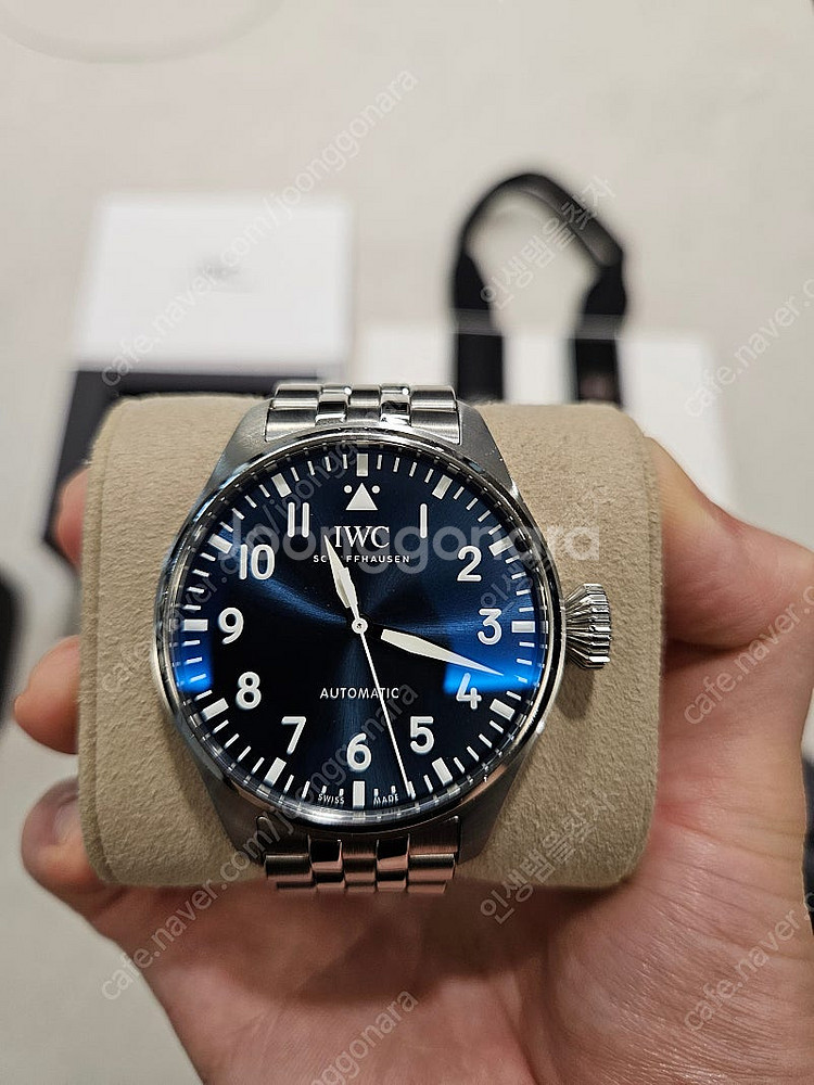 IWC 빅파일럿 43mm 청판 시계 판매--4