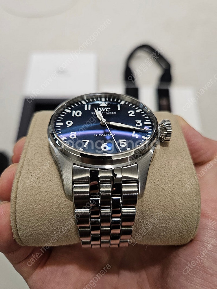 IWC 빅파일럿 43mm 청판 시계 판매--5