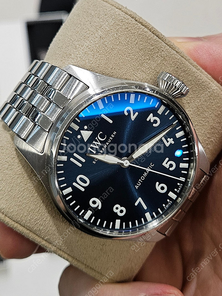 IWC 빅파일럿 43mm 청판 시계 판매--6