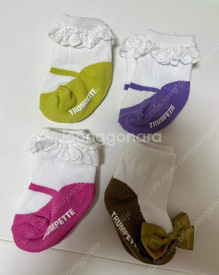 삐빠베이비 트럼펫 발레레이스 양말 새상품--1
