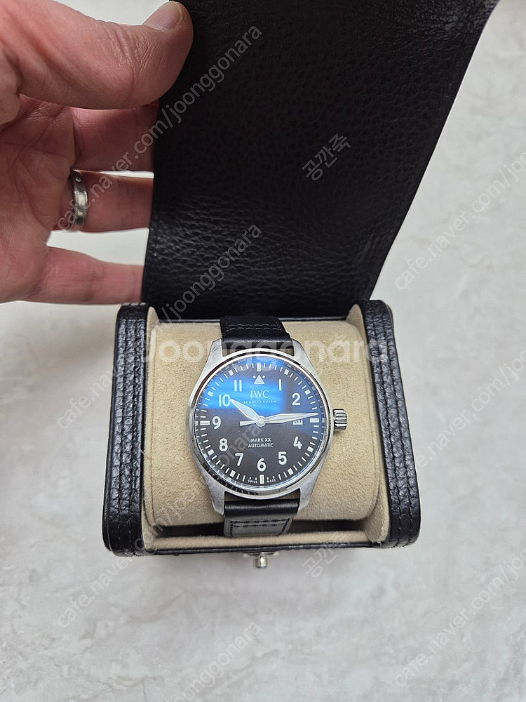 Iwc마크 20 검판 가죽(정품러버,사제브레이슬릿포함)--0