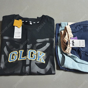 히로.glgk 반반팬츠 블루 .엑스레이티 블랙 160 일괄