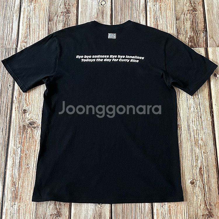 TANGTANG 프린팅 반팔 티셔츠 블랙 XL 사이즈--1