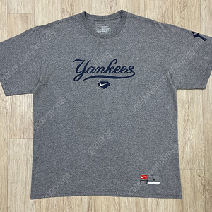 100~105) 90~00's 나이키 MLB 뉴욕양키스 빅로고 반팔티(폴로)