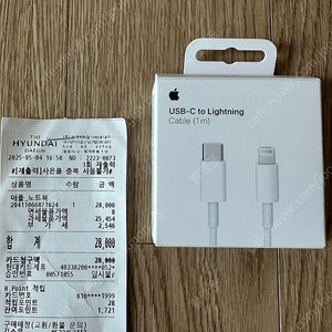 애플 USB-C 라이트닝 케이블