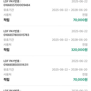 LDF PAY 91만원 > 88만원