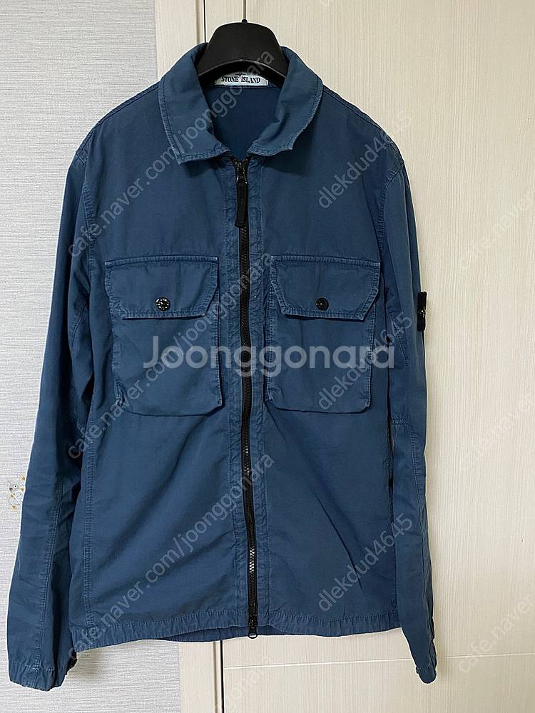 [S] 21fw 스톤아일랜드 올드이펙트 오버셔츠 블루--0