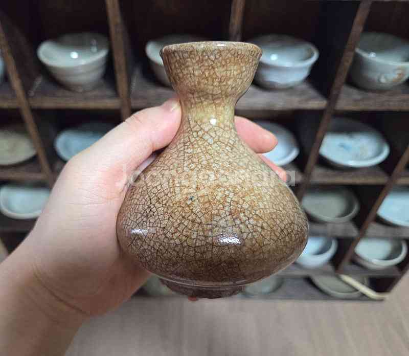 골동품 조선후기 조선백자 소병(이치린자시)--4