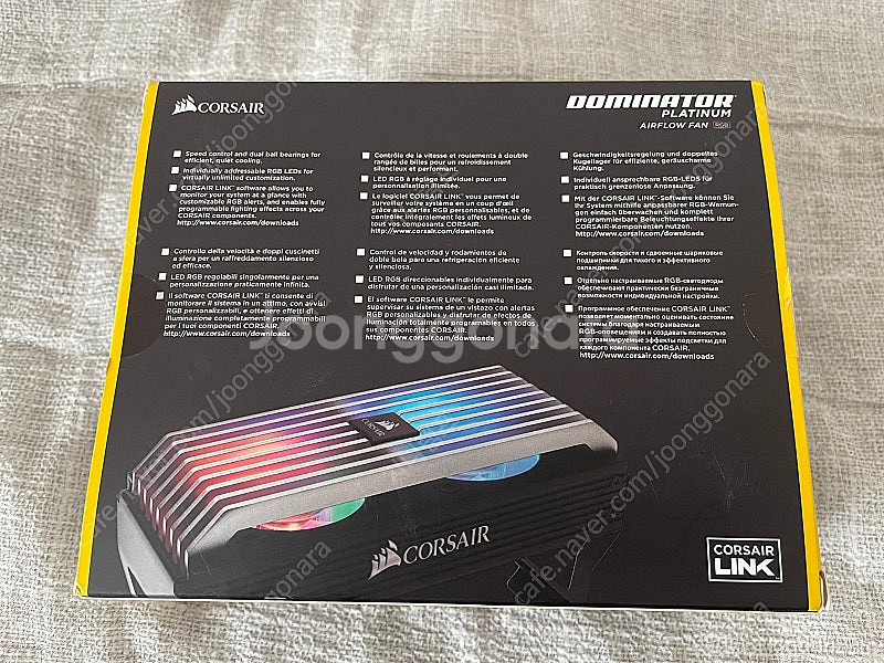 커세어 도미네이터 플래티넘 RGB 램쿨러 팝니다.--1