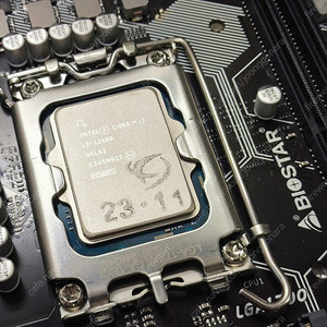 인텔 i3-12100 CPU + 바이오스타 H610MH D4 보드 , 보증기간 남음 (13.5만)