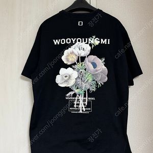 (50) 23fw 우영미 플라워 반팔 티셔츠 블랙