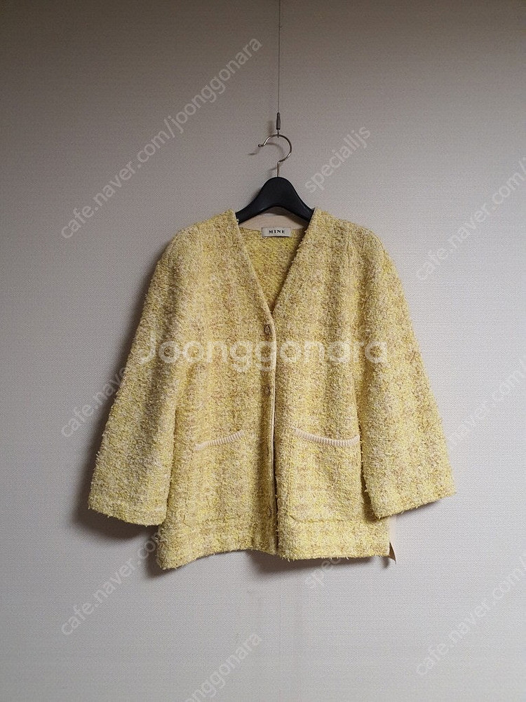 마인 mine 한섬 트위드 니트 가디건 재킷 프리 사이즈 정품--1
