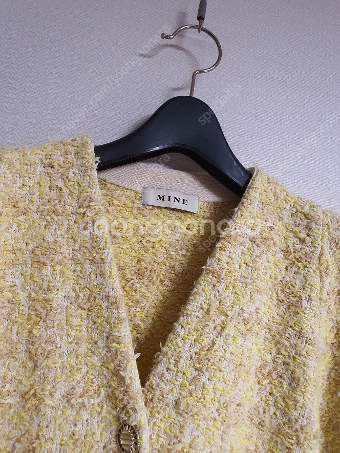마인 mine 한섬 트위드 니트 가디건 재킷 프리 사이즈 정품--3