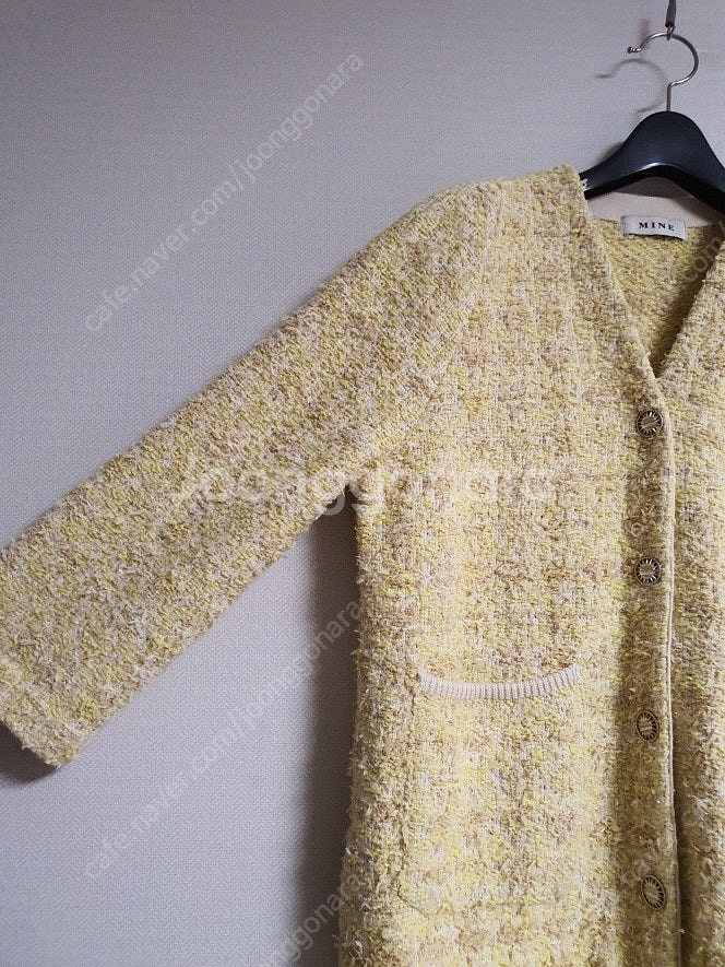 마인 mine 한섬 트위드 니트 가디건 재킷 프리 사이즈 정품--7