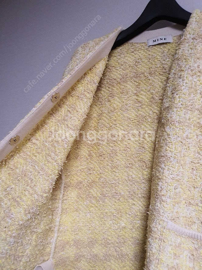 마인 mine 한섬 트위드 니트 가디건 재킷 프리 사이즈 정품--8