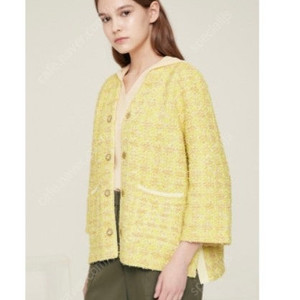 마인 mine 한섬 트위드 니트 가디건 재킷 프리 사이즈 정품