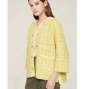마인 mine 한섬 트위드 니트 가디건 재킷 프리 사이즈 정품