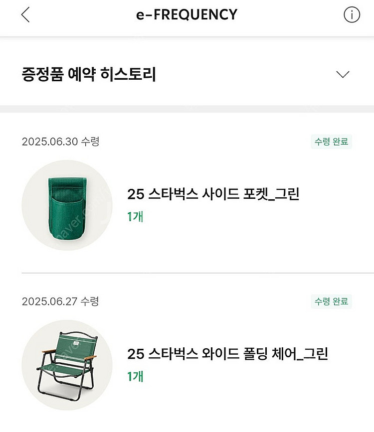 스타벅스 라코스테 폴딩체어 + 포켓 그린--2