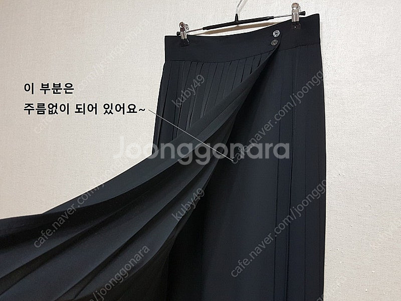 하절기 울60 랩 플리츠 롱 스커트 프리/상태우수--2
