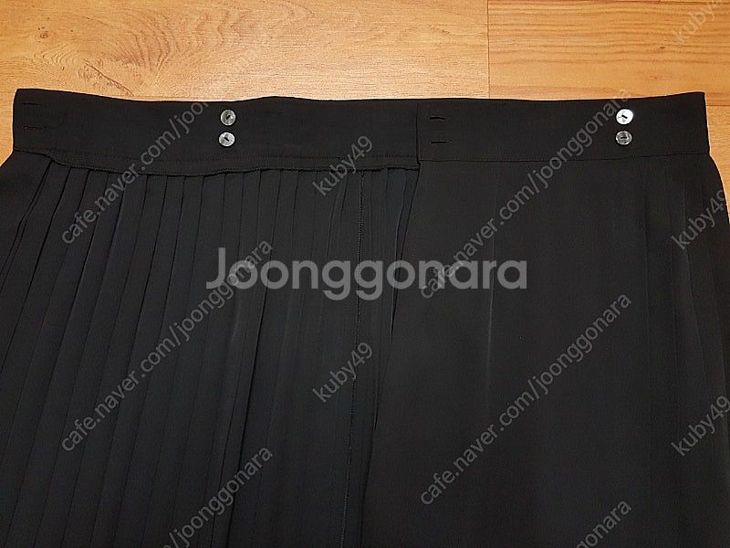 하절기 울60 랩 플리츠 롱 스커트 프리/상태우수--7