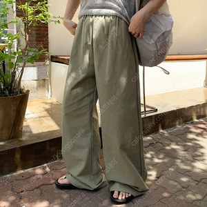 (새상품) 밴딩 와이드 팬츠