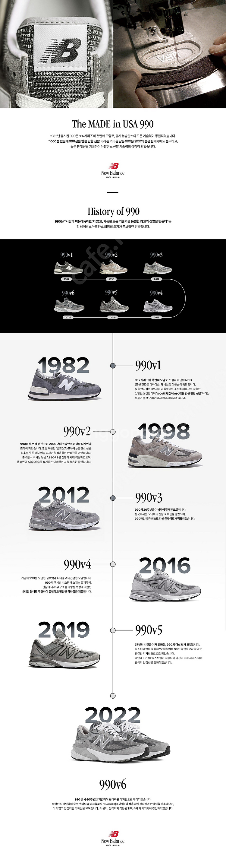 뉴발란스 990 V1 그레이 270 (뉴코택)--1