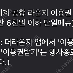 더라운지 공항 라운지 이용권