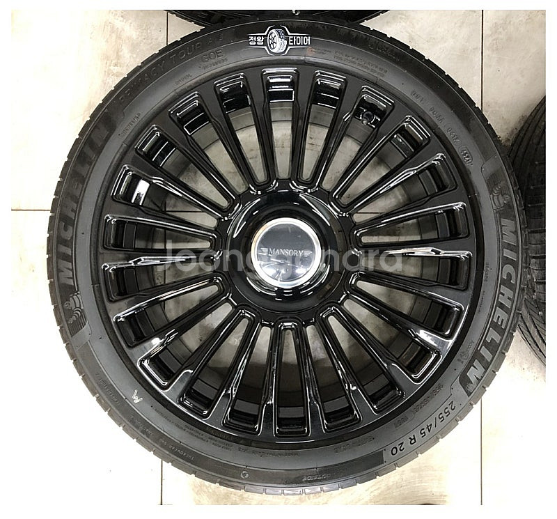 신품 휠 만소리st 20인치 블랙 휠타이어 카니발--3