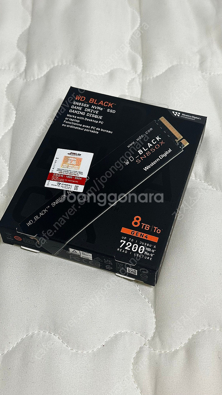 [국내 정품] WD SN850x 8TB 판매합니다--0
