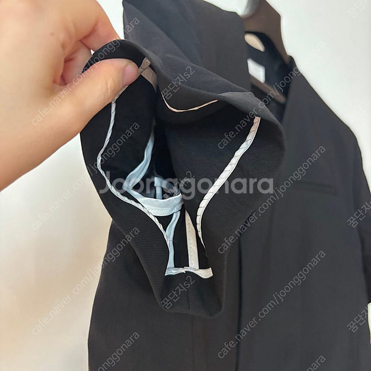 브이넥 노카라 블랙 반팔 고퀄자켓 하객룩 출근룩 결혼식...--4