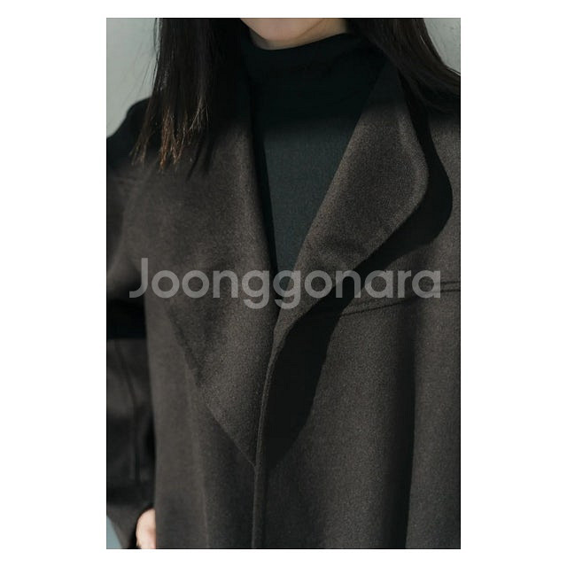 유니클로 질샌더 +J 캐시미어블렌드 노칼라코트--7