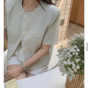 더봄 민트 여름 반팔자켓