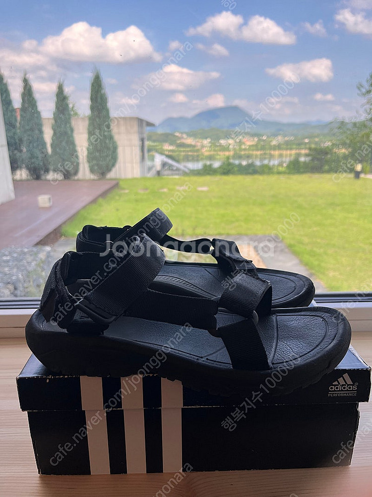 테바 TEVA 정품 허리케인 올블랙 샌들 250mm 판...--0