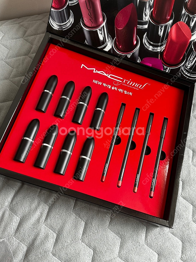 [화장품대정리](새상품)맥스튜디오 롱웨어쿠션, 랑콤뗑이돌30ml, 맥 슬릭새틴립스틱,립펜슬, 아르마니 글로우파운데이...--7