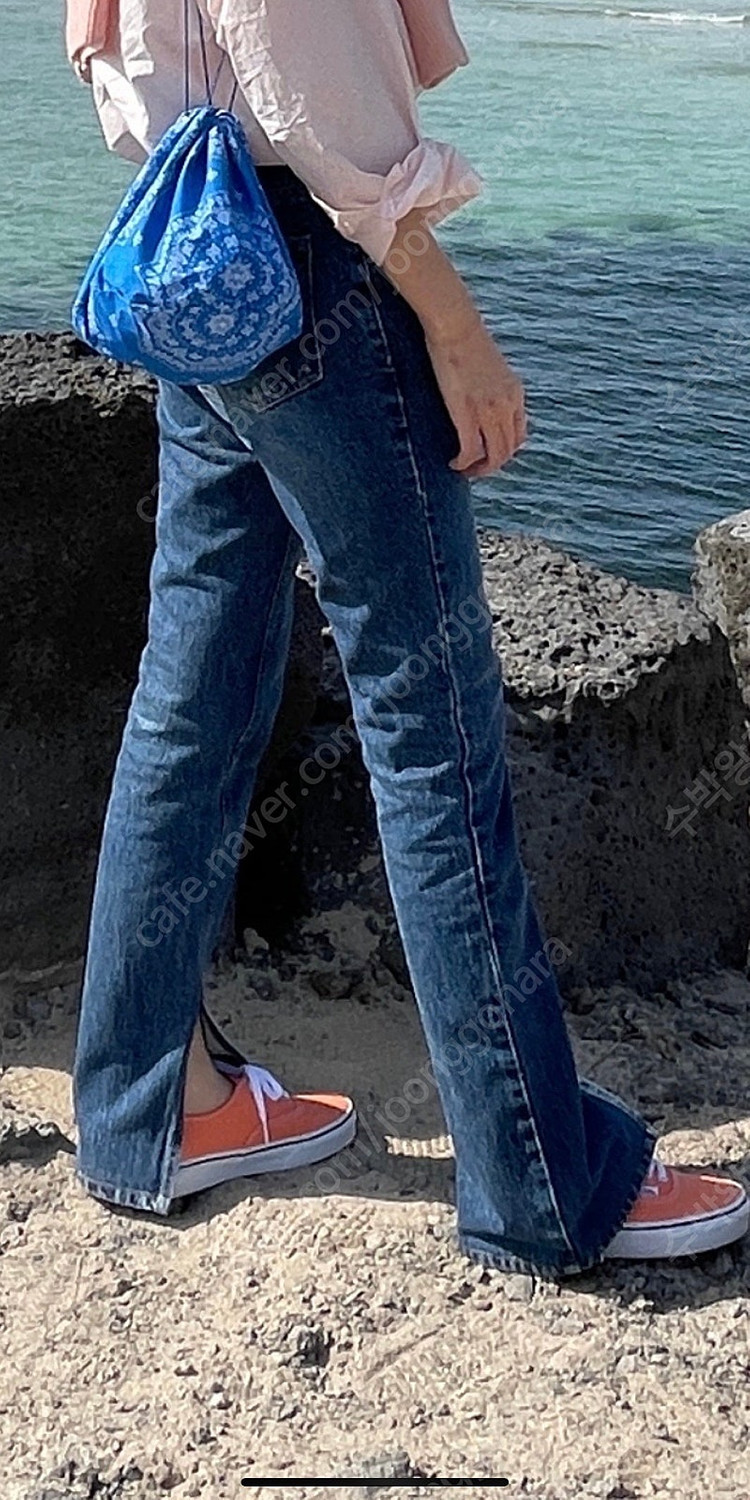 매니모어몽 슬릿 데님-S사이즈 이미지