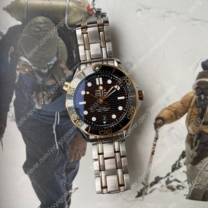 오메가 씨마스터 300 검판 옐로우골드 콤비 42mm 흑콤 오토매틱 210.20.42.20.01.002 21020422001002