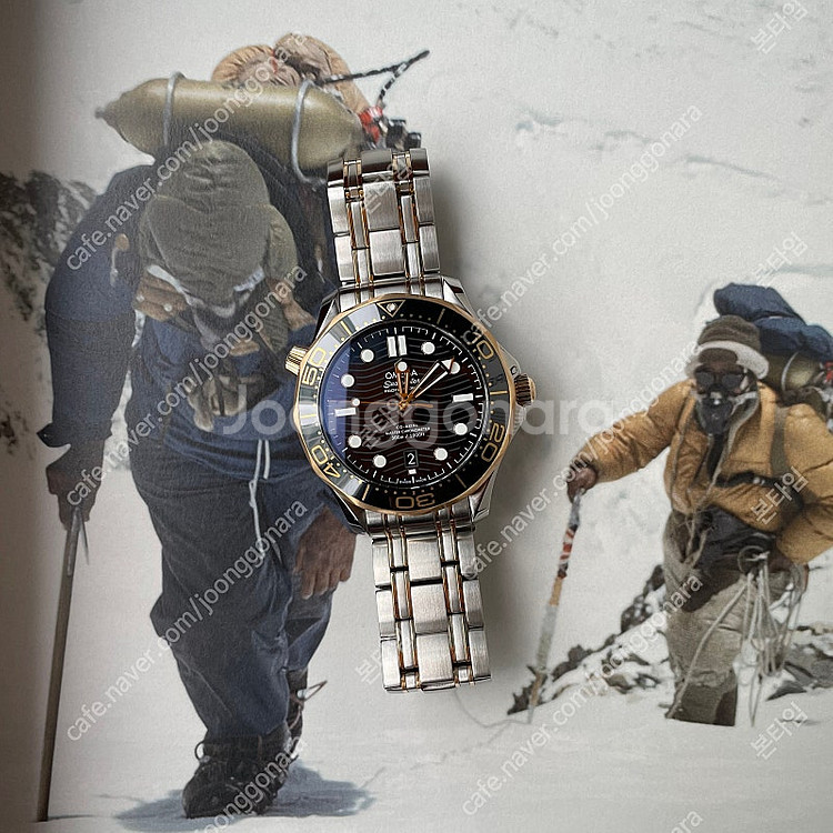 오메가 씨마스터 300 검판 옐로우골드 콤비 42mm ...--1
