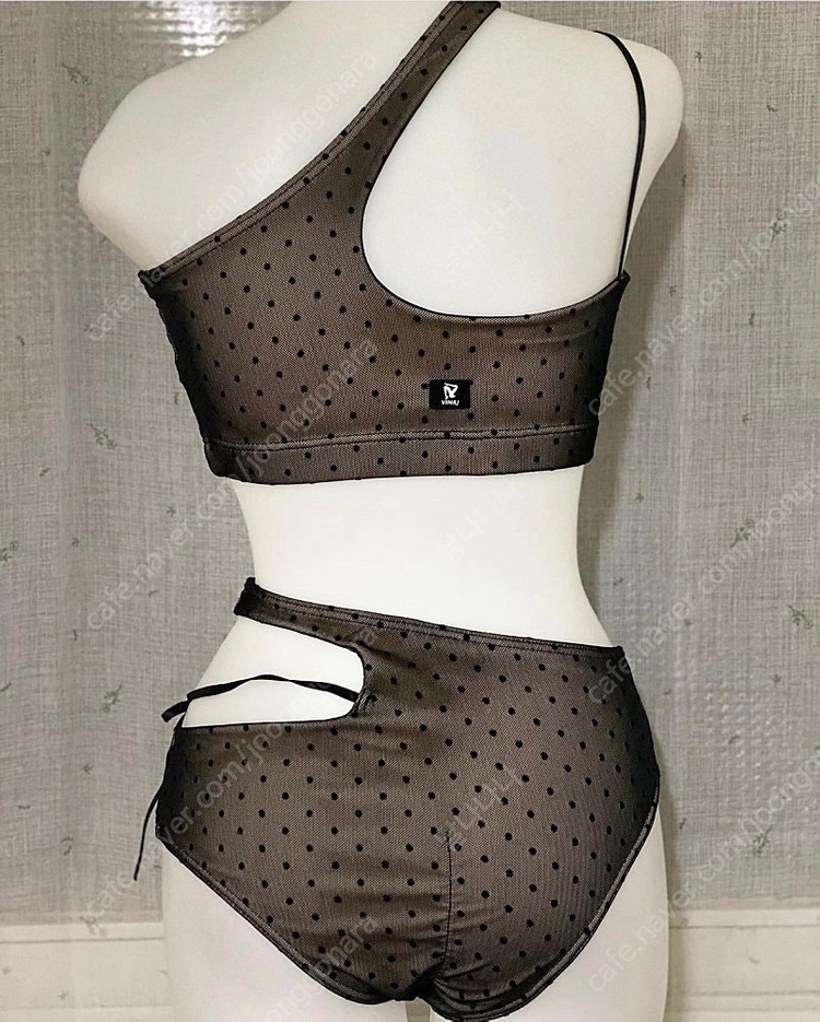 *당일발송* 비나제이 도트리본 폴웨어 Set: 블랙 S 이미지