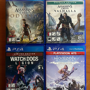 PS4 타이틀 4종 판매합니다.