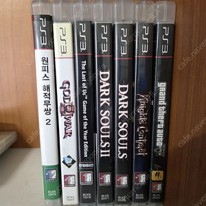 플스3 PS3 게임 타이틀 7개 3만, GTA5 나이츠 컨트랙트 다크소울1 & 2 라스트오브어스 게임 오브 더 이얼 에디션 갓오브워3 원피스 해적무쌍 2