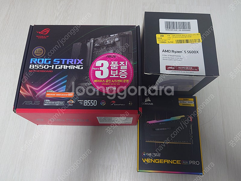 5600x + b550i + 32gb 보드셋 일괄 판매...--0