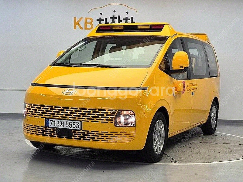 어린이보호차 중고 스타리아 중고차 노란색 2023년식 ...--0