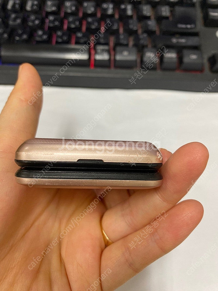 198063 LG폴더폰 공신폰 골드 외관깔끔 8GB 공...--5
