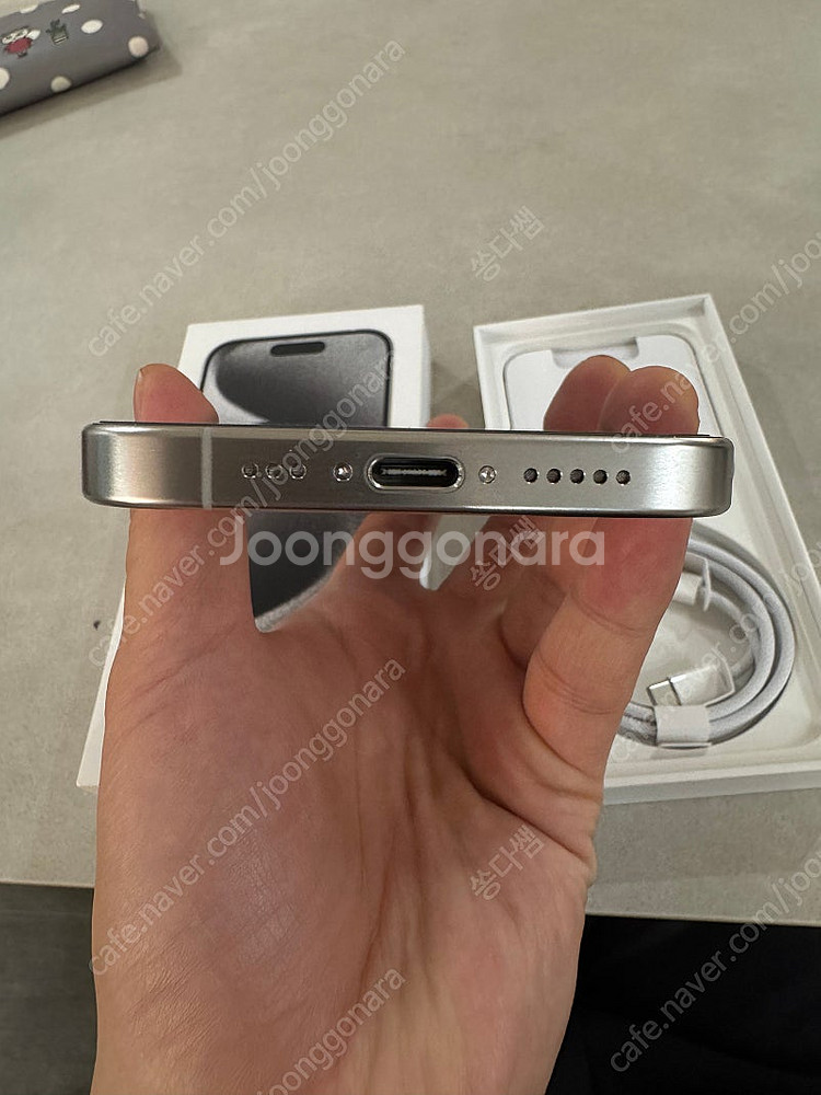 아이폰 15 프로 128G 화이트 S급--5