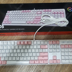 ABKO AN05 광축 키보드 핑크화이트