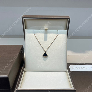 정품 불가리 다바스드림 목걸이 오닉스 1p 다이아