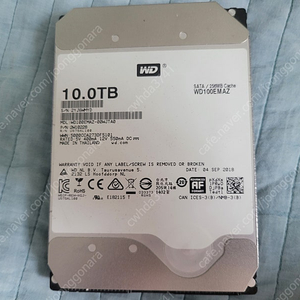 웬디 웨스턴 디지털 WD 10테라 하드팝니다.