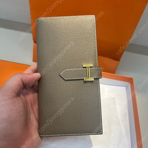 정품 에르메스 베안 장지갑 에토프 금장