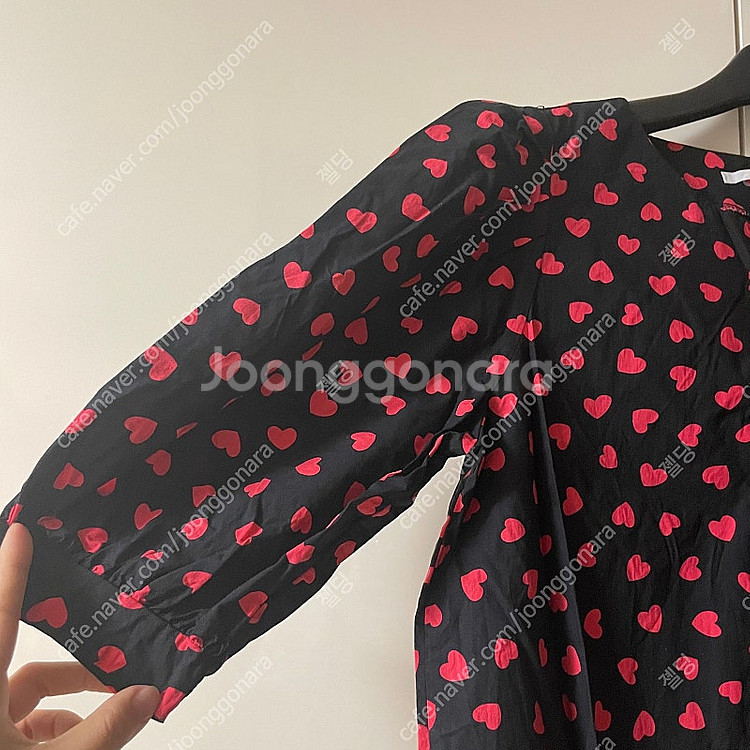 체리코코 블라우스 프린팅 면 쉬폰 긴팔 오부 스몰사이즈...--3