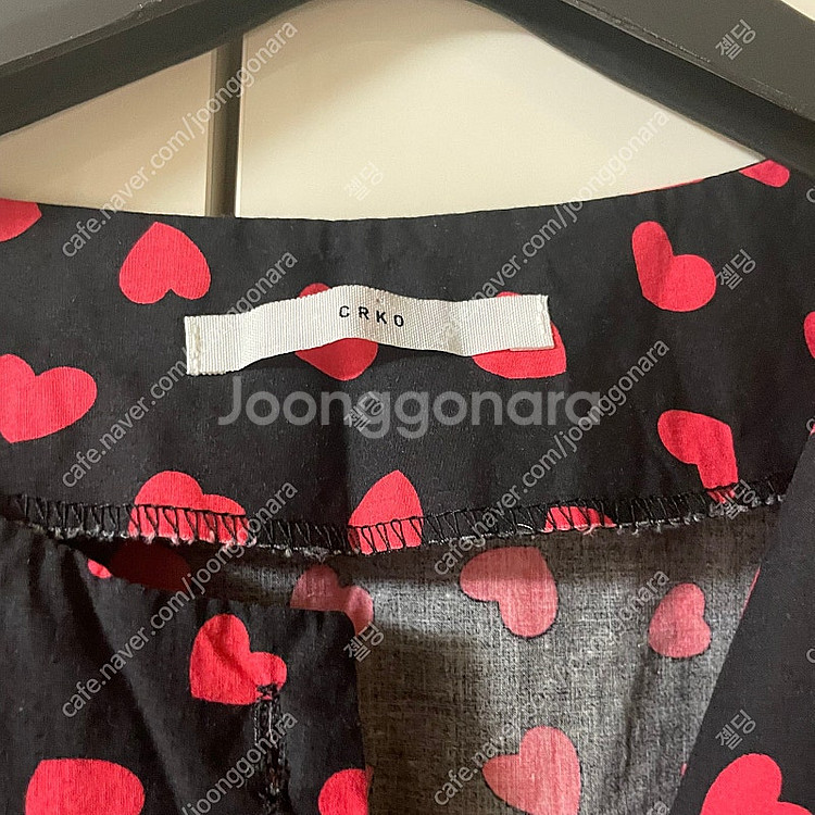 체리코코 블라우스 프린팅 면 쉬폰 긴팔 오부 스몰사이즈...--4